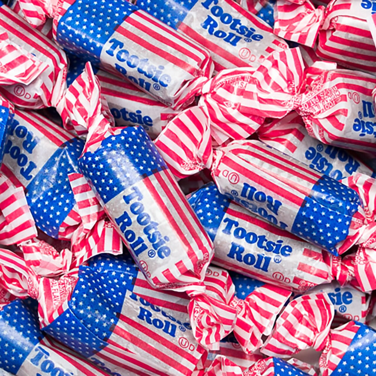 Tootsie Rolls Patriotic Candy Red, White & Blue Chocolate Chews